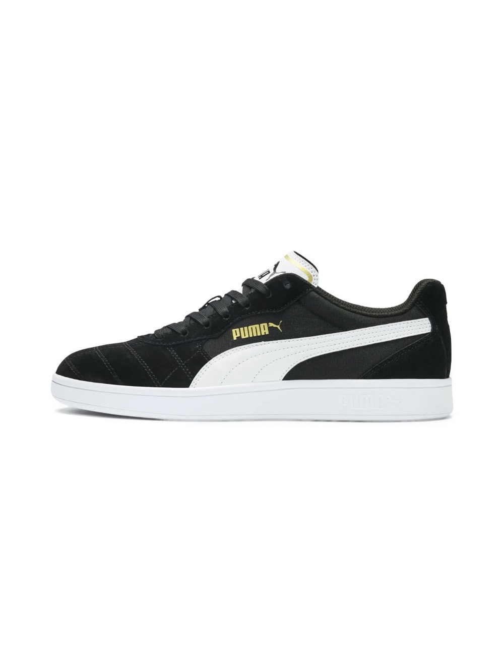 Puma Black & White Suede Low-Top Sneakers Size 9.5